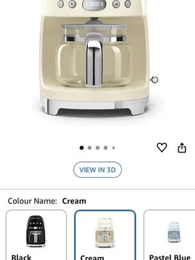 SMEG Drip Coffee Machine (Cream)